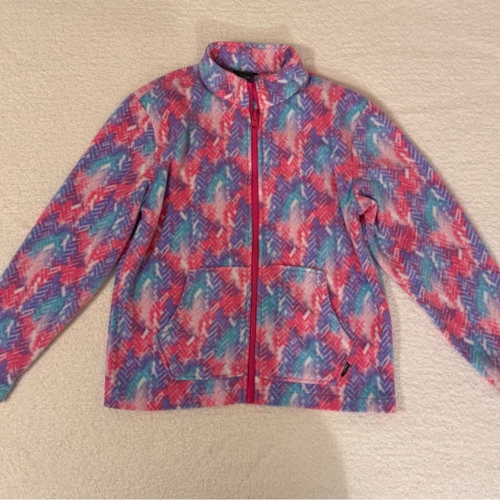 Eddie Bauer Multicolor Fleece Jacket Girls Medium (10/12)
